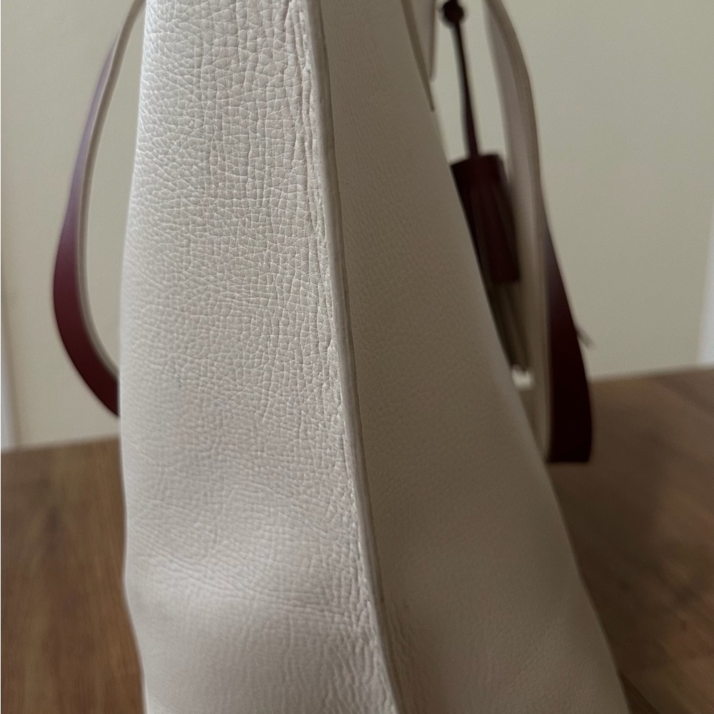 Kate Spade Cream and Burgundy Tote Bag - Picture 2 of 3